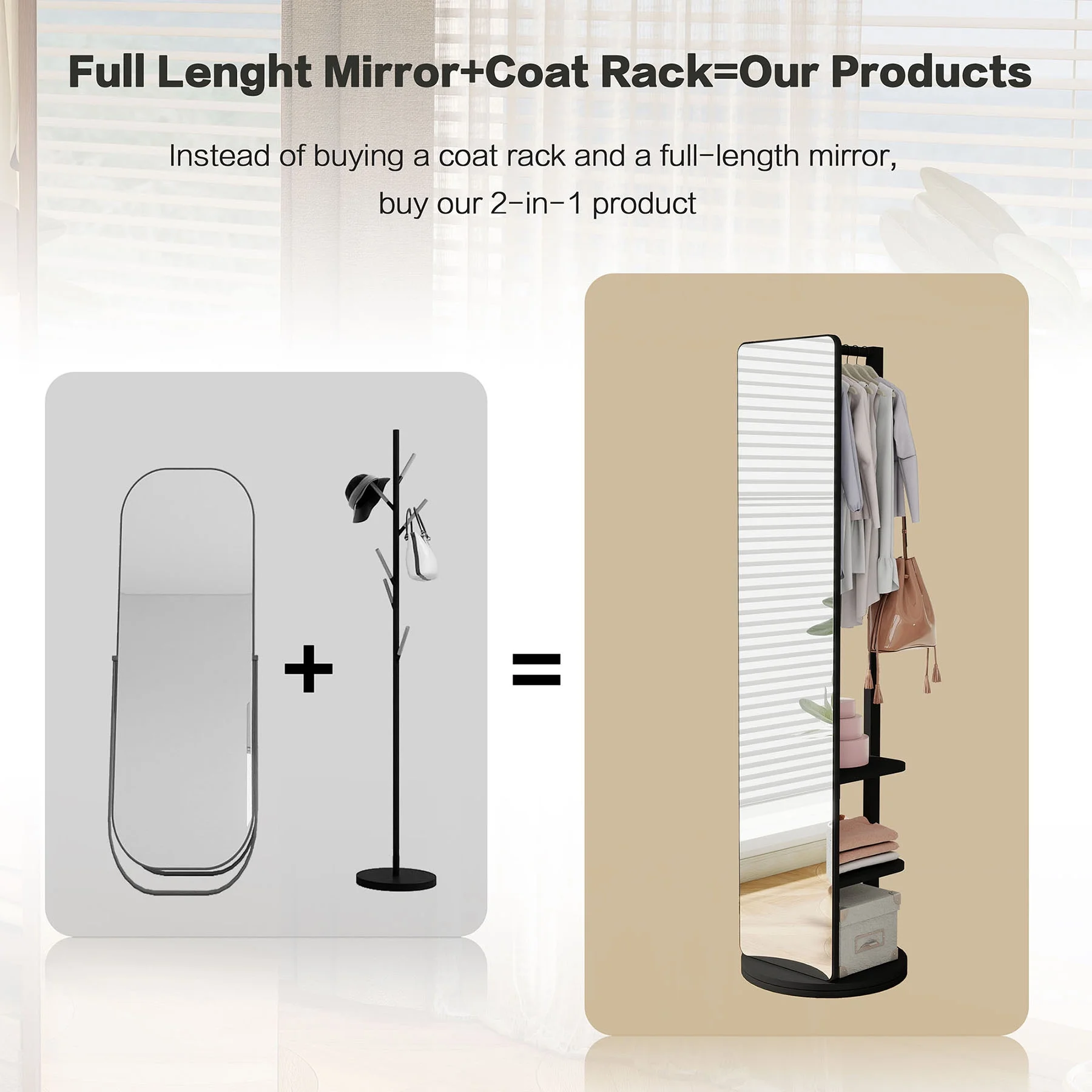 Full-Length Mirror on Rubber Wood Frame 65.7 x 17.7 Inches Ideal for Dressing Rooms and Living Spaces for Versatile Use - Image 14