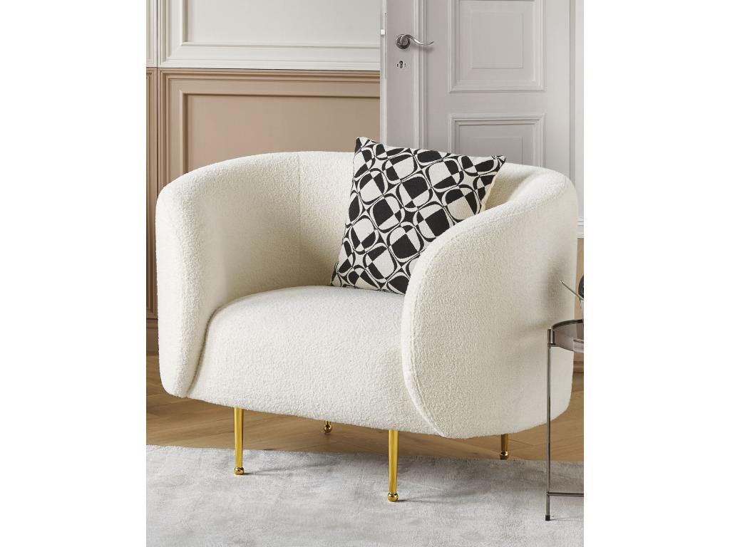 Sillón Confortzx Bouclé Blanco