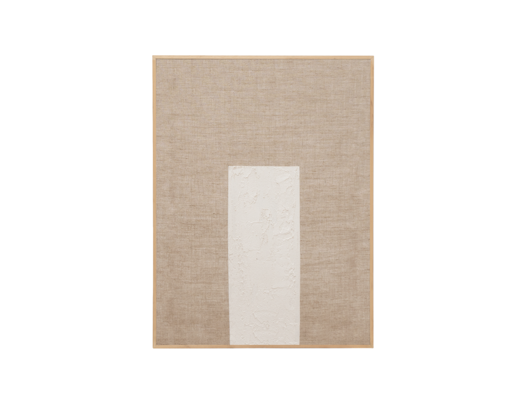 Cuadro decorativo sobre lienzo de lino con marco de madera marrón oscuro pintado artesanalmente con pintura al oleo de 100x150cm - MAYA - Tucasago