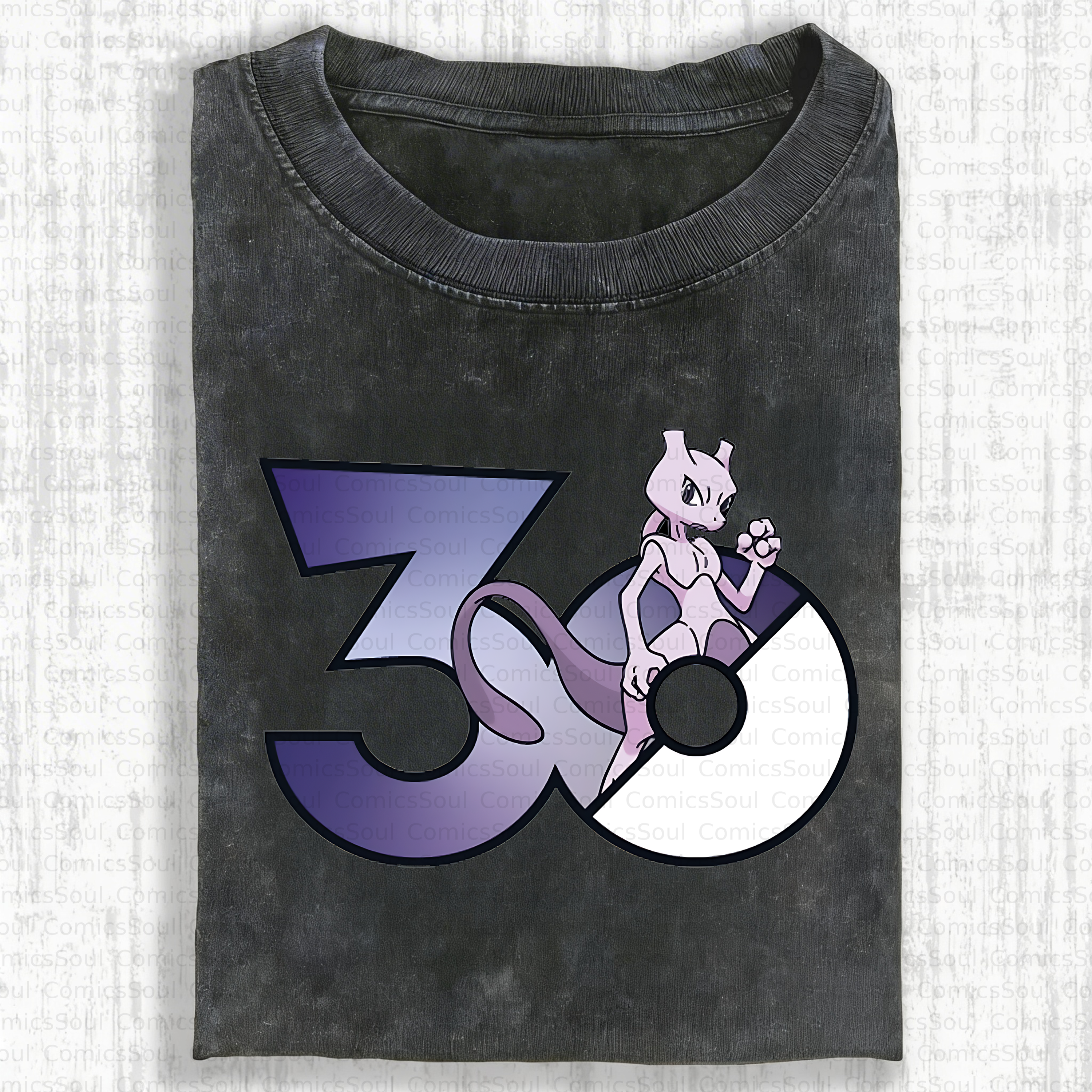 Unisex Anime Inspired Vintage Washed T-Shirt