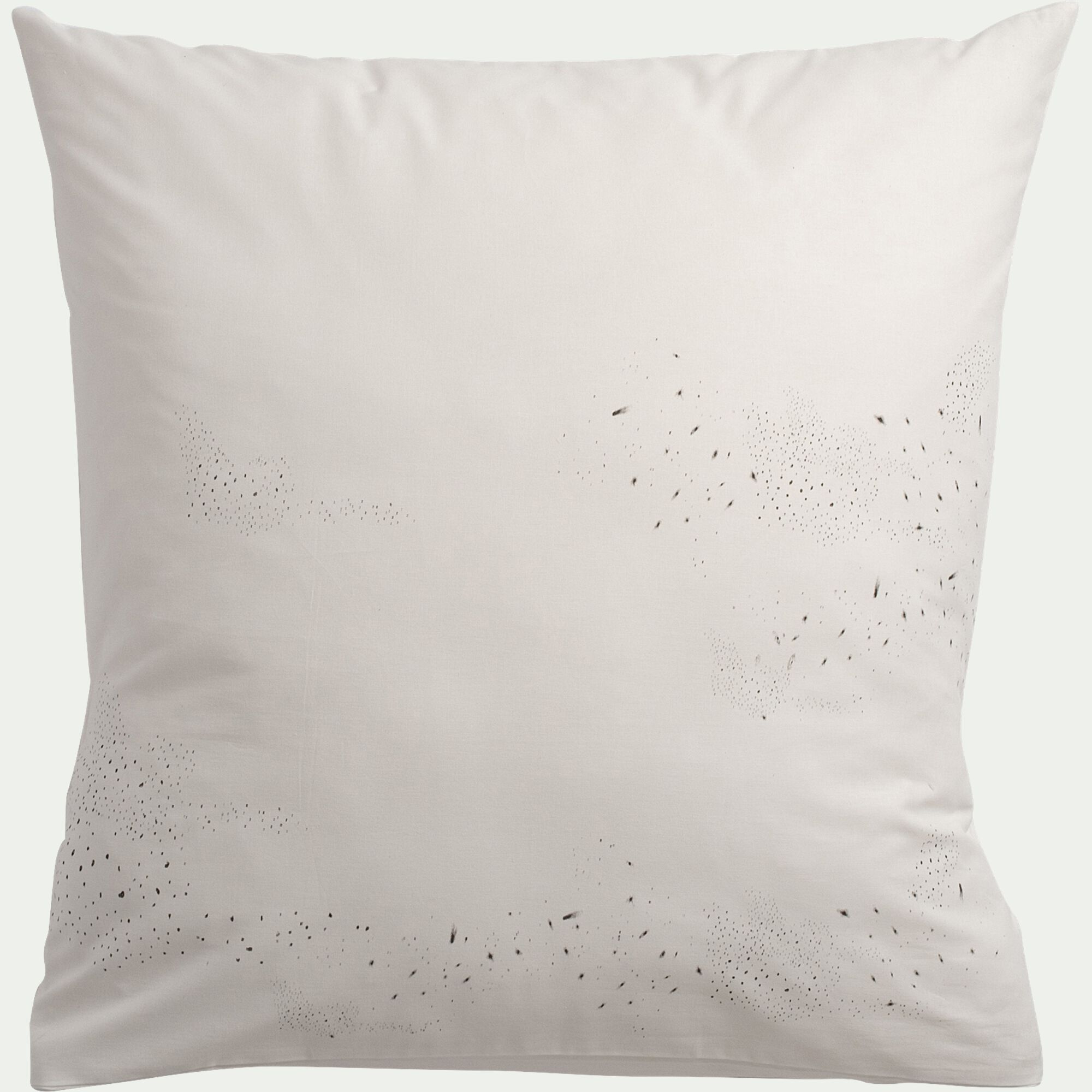 ORION - Housse de couette enfant 140x200cm et 1 taie d'oreiller 63x63cm motif spatial en coton - blanc
