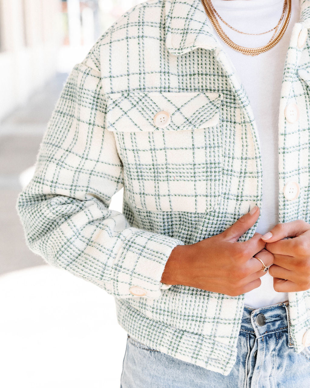 Gilmore Pocketed Plaid Jacket - Se7enfashion