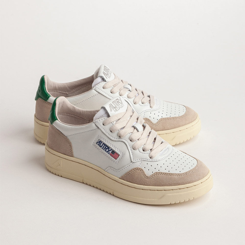 Autry - Baskets Medalist Low Wom - Vert & Beige