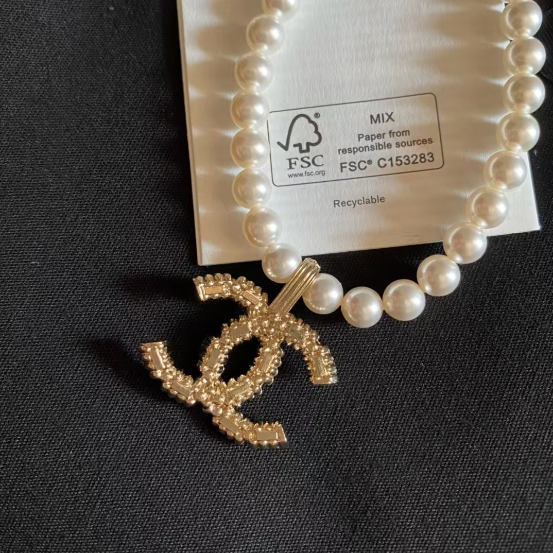 Chanel Big Double C Pendant Pearl Necklace - Original Replica Club