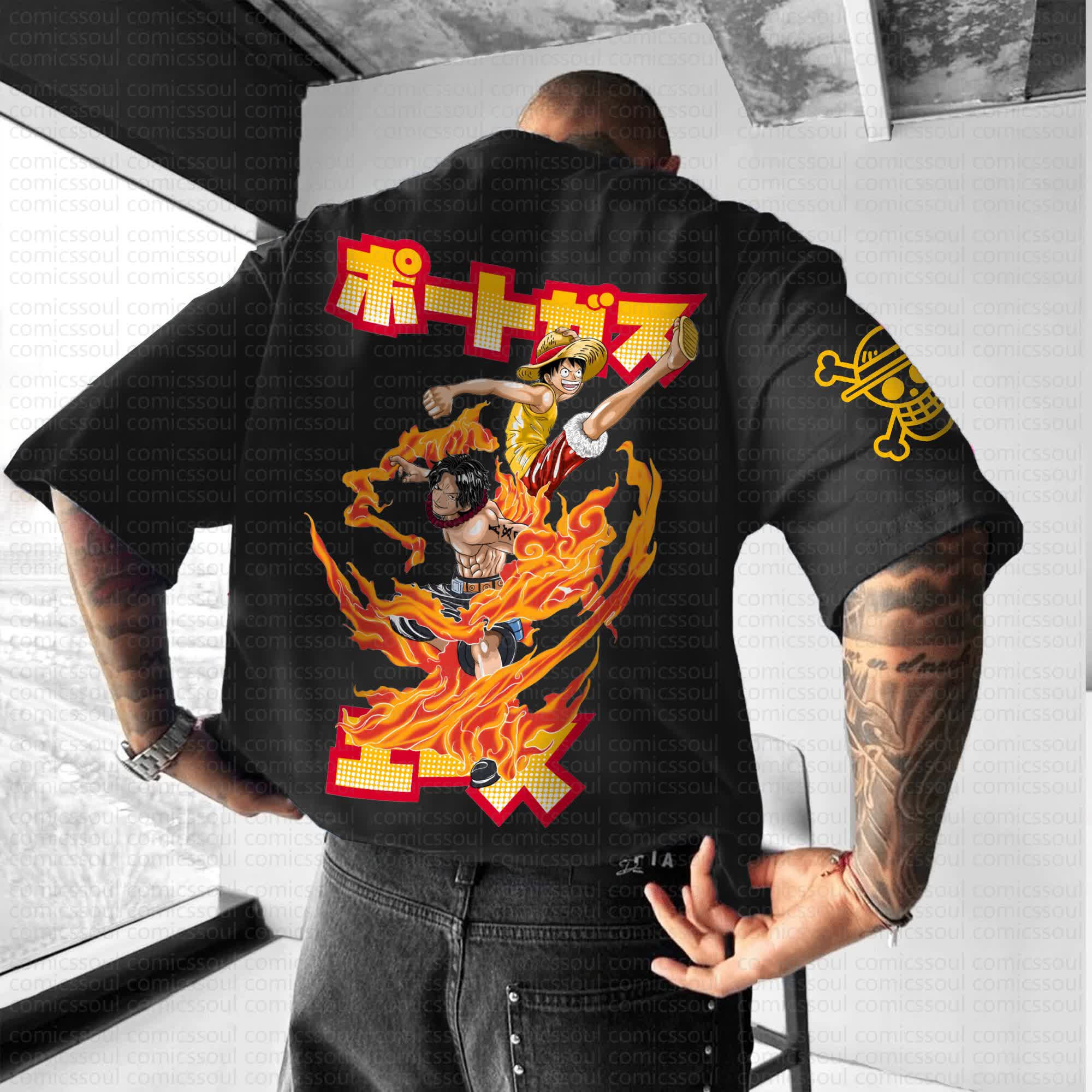 Unisex Anime Inspired Vintage T-Shirt丨Comicssoul