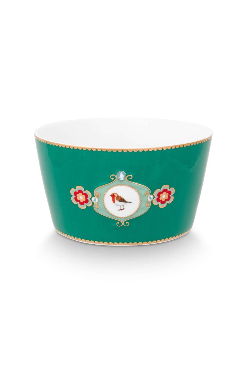 Bowl Love Birds Medallion Emerald 15cm