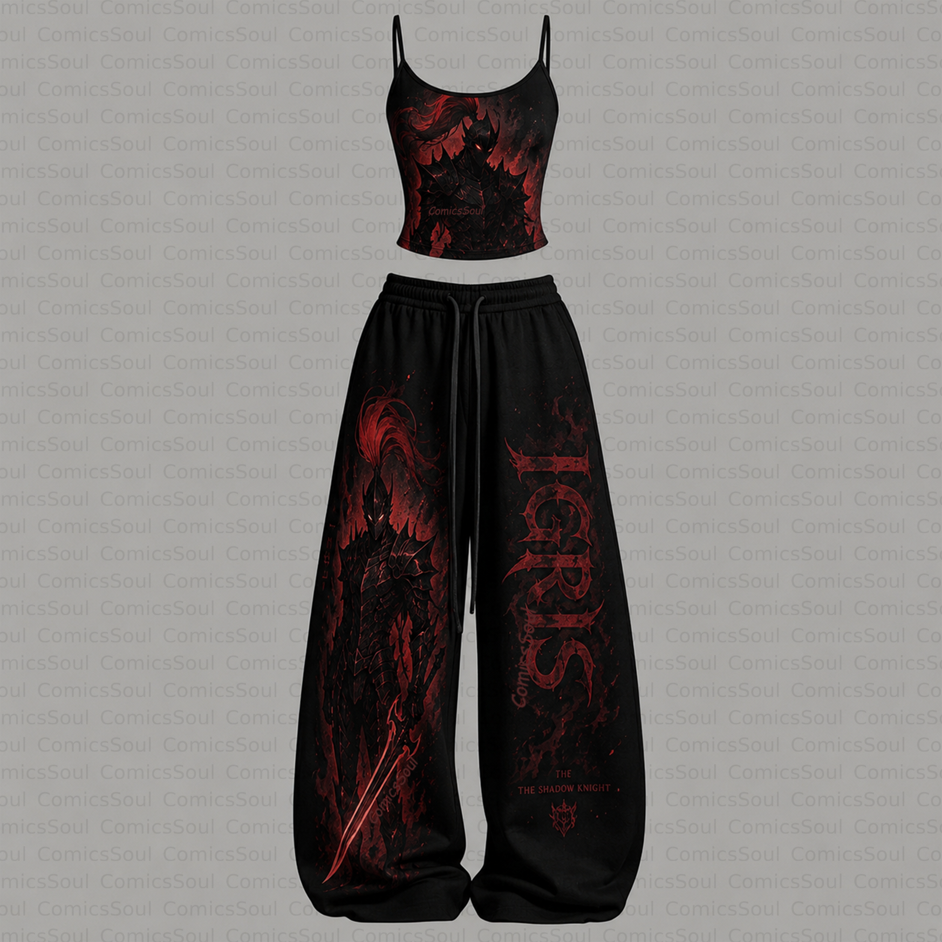 Solo leveling Top & Elasticated Trousers Two-Piece Set
