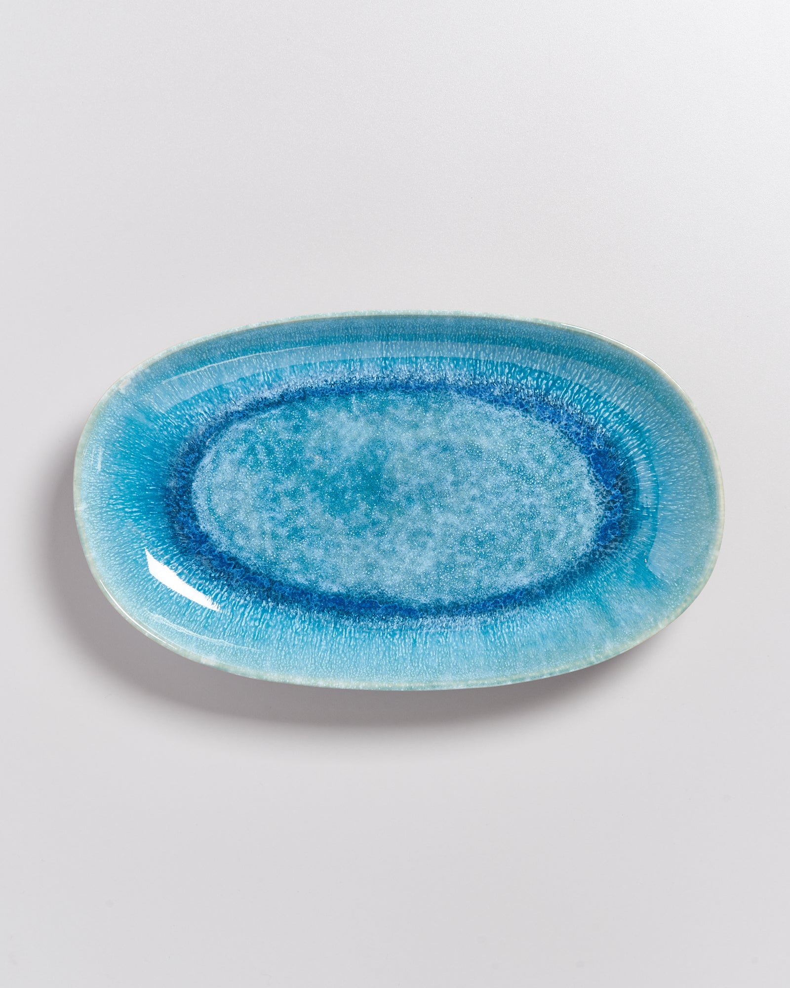 Alcachofra Servierplatte L grünblau