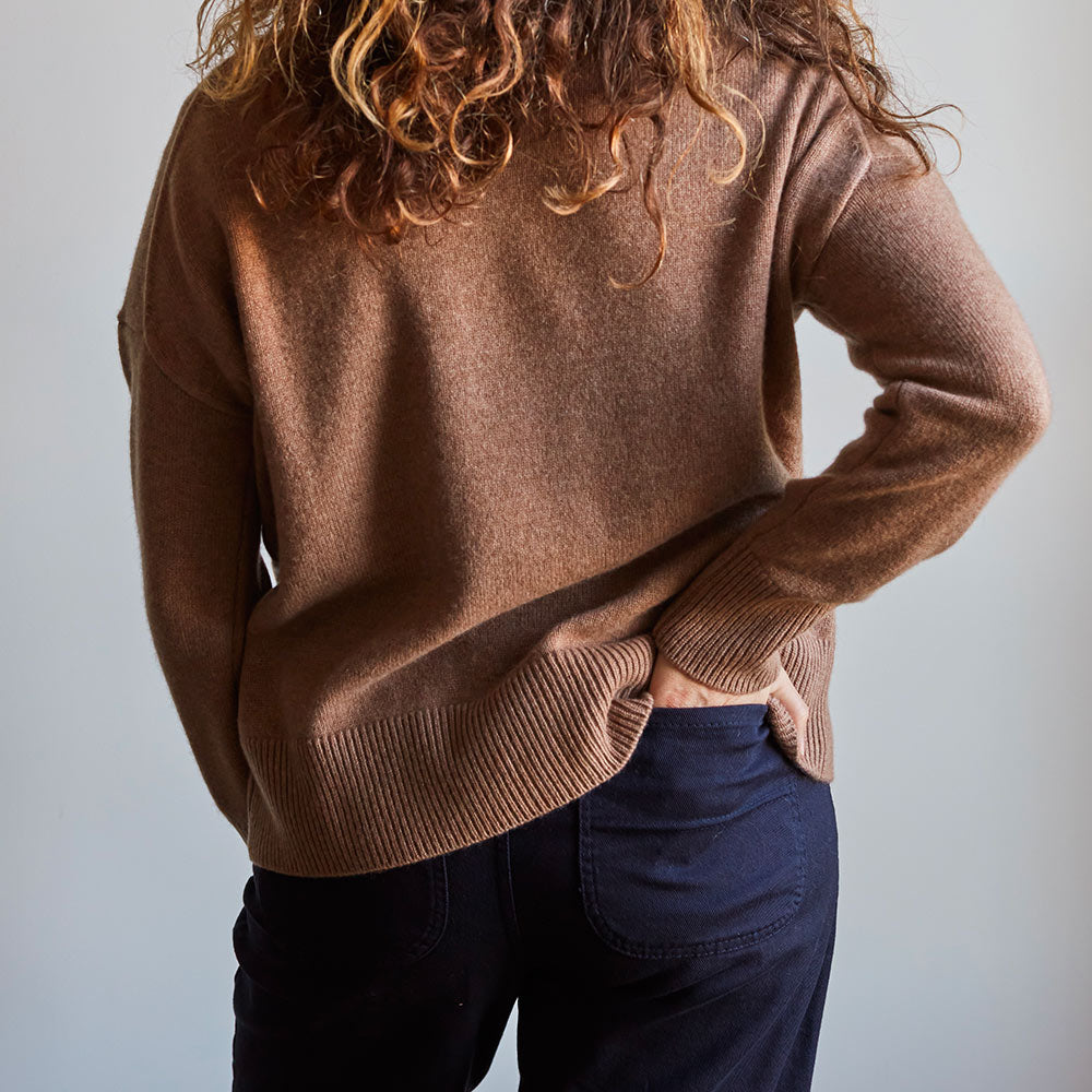Merci - Pull col cheminée en cachemire - Camel