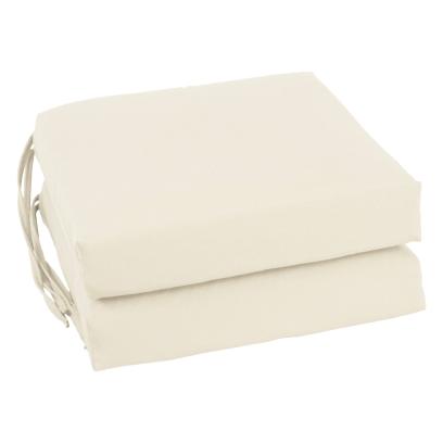 Blazing Needles Indoor 16" x 16" Twill Chair Cushion, Natural