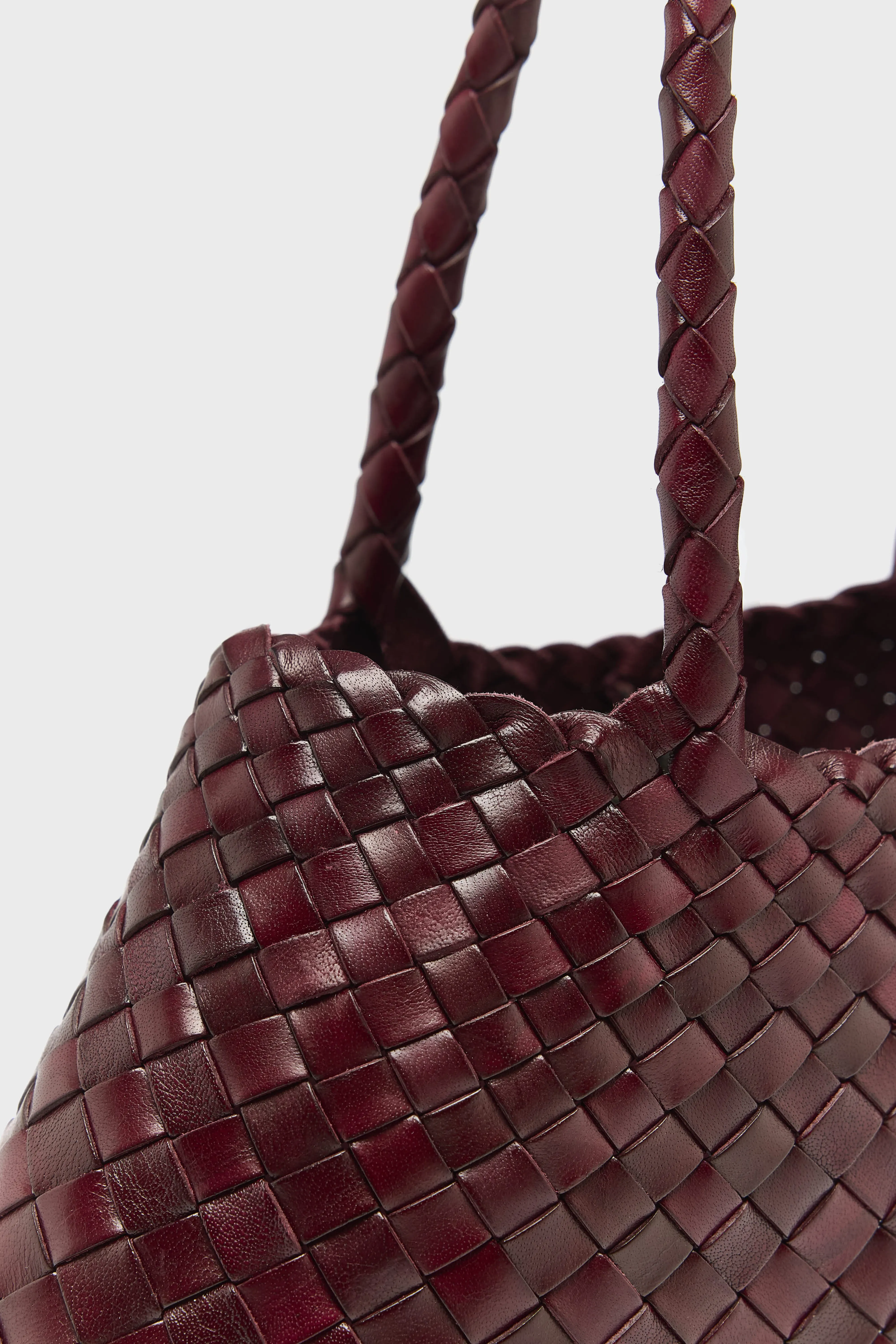 Bellerose Santa Croce Big Woven Leather Bag  (252 / W / BORDEAUX)