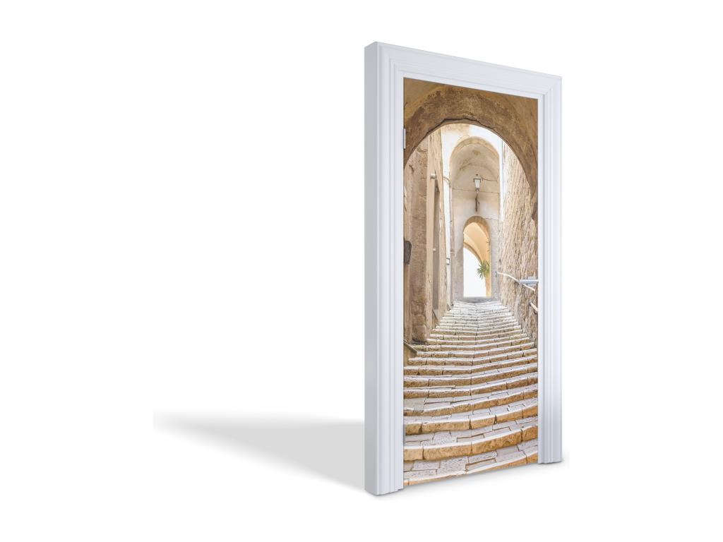 Fotomural para puertas interiores - Escaleras de piedra 95x205 cm