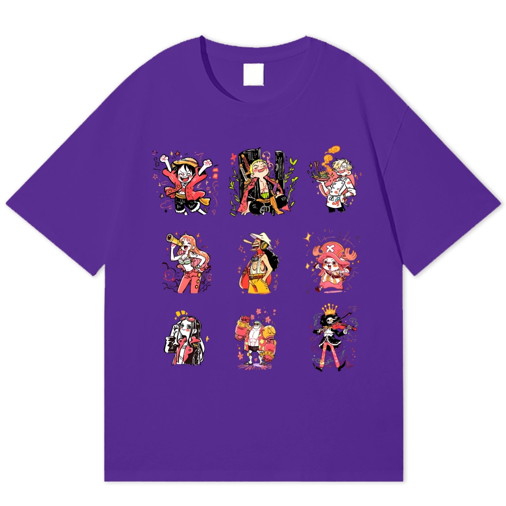 One Piece Unisex Round Neck Anime T-shirt