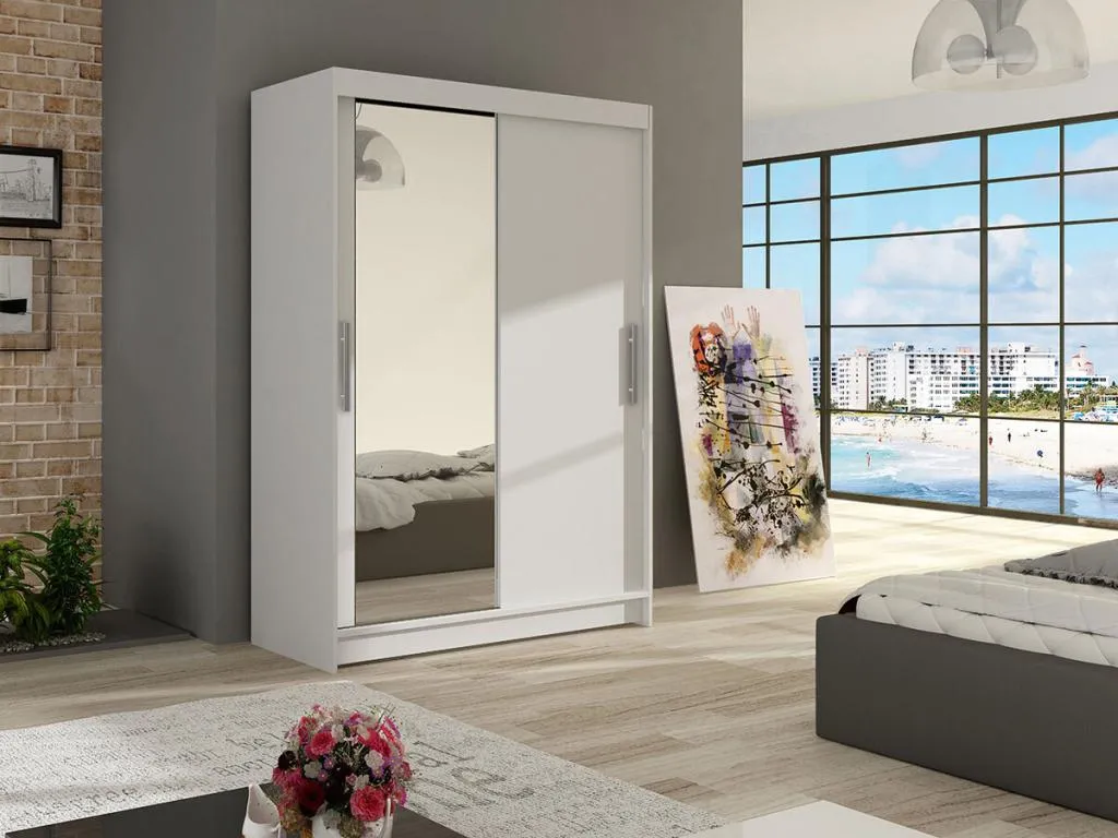 Armario Nidovia de puertas correderas, 200x120x58 cm, acabado natural kce1706329