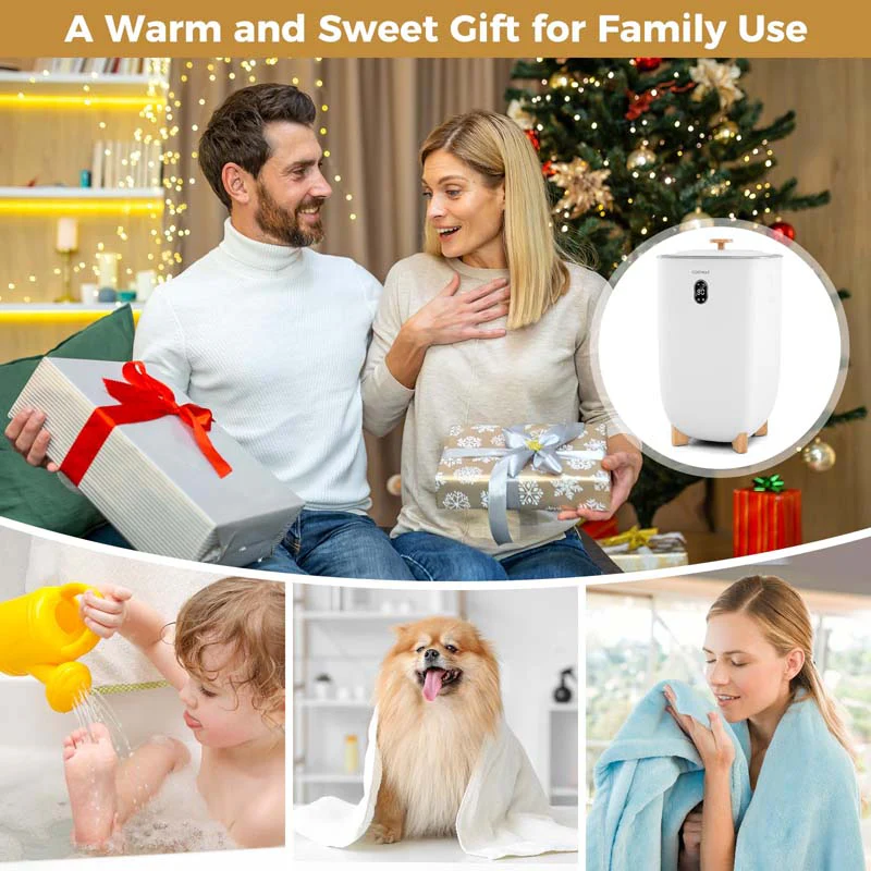Eletriclife 40L Towel Warmer Luxury Hot Towel Bucket with 2 Heating Temperatures