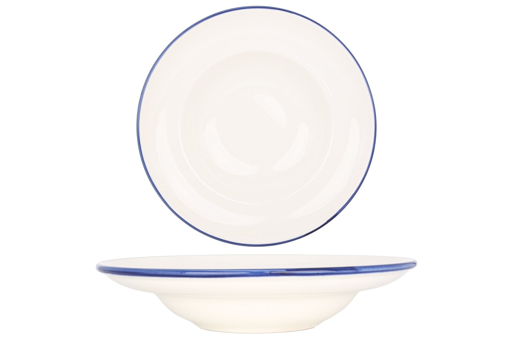 Bonna Pastabord - Linea Blue - Porselein - 27 cm (400cc) - set van 2