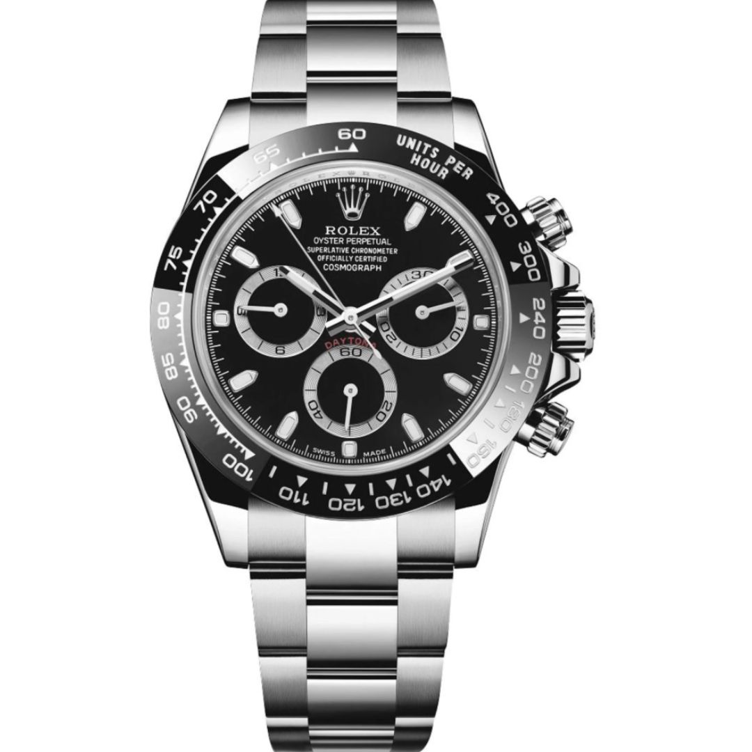 Super Clone Replica Rolex Cosmograph Daytona Black Dial Steel