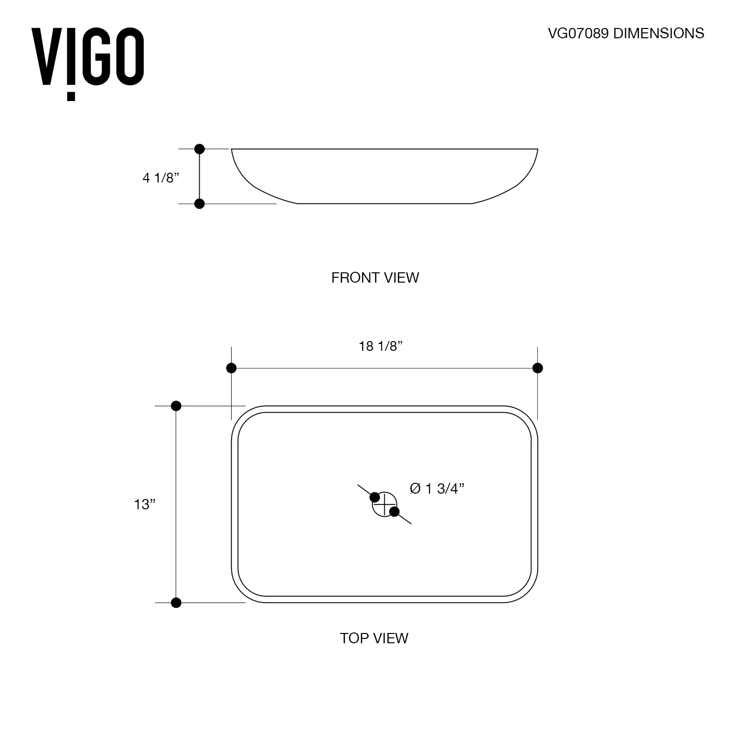 VIGO Donatello Artistic Rubywood Glass 18 in. L x 13 in. W x 4 in. H Rectangular Vessel Bathroom Sink - image 7