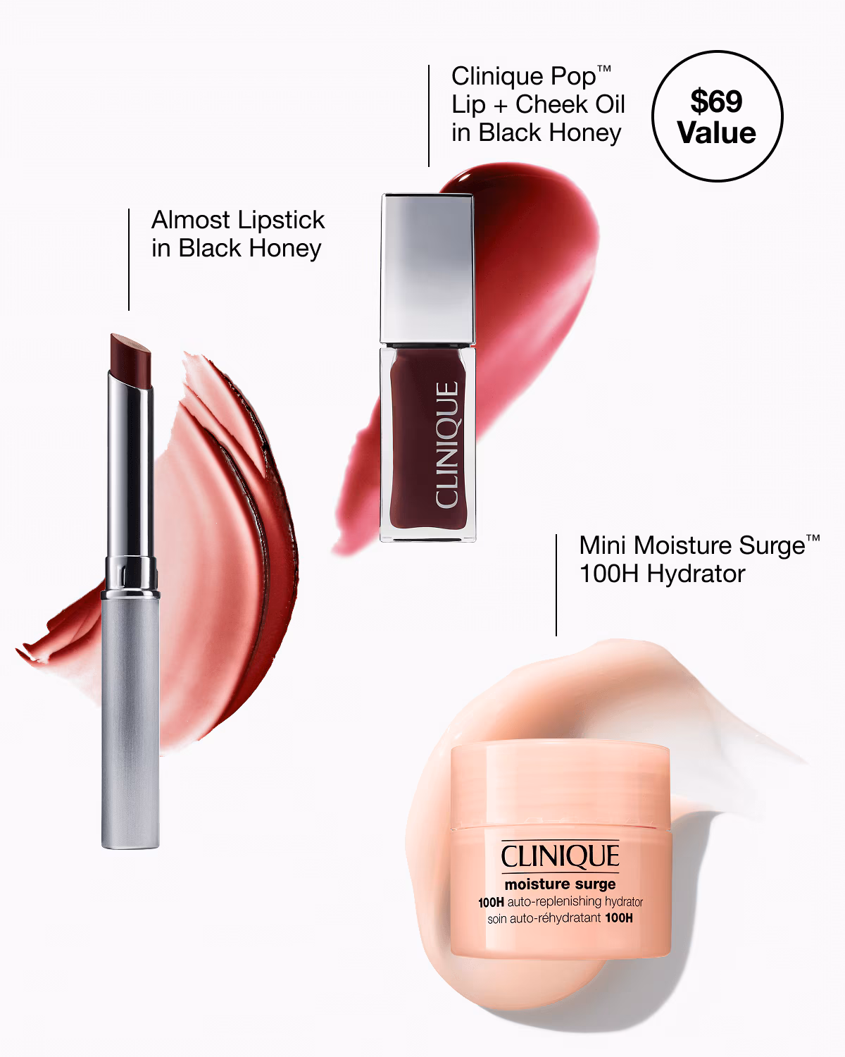 Black Honey Lip Bundle + Moisture Surge™ 100H Mini