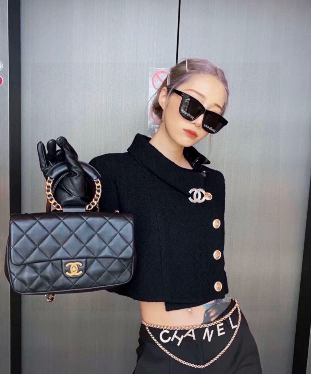 Chanel Rectangular Rhinestone CC Brooch - Original Replica Club