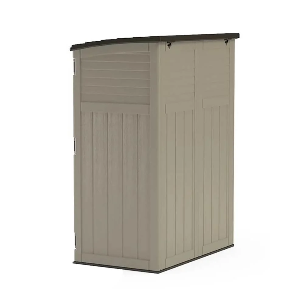 Suncast Large Vertical Shed for Storing Oudoor Tools, & Equipment, Sand - Image 9