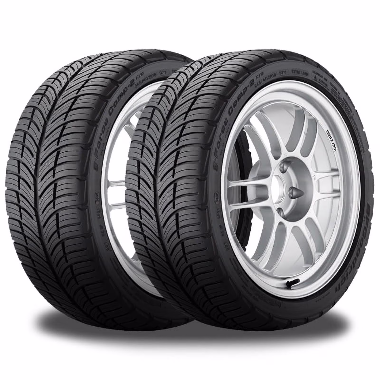 2 BFGoodrich G - Force Comp - 2 A/S Plus 255/40R19 100Y UHP Performance 400AA 45K Mi BF00544 / 255/40/19 / 2554019