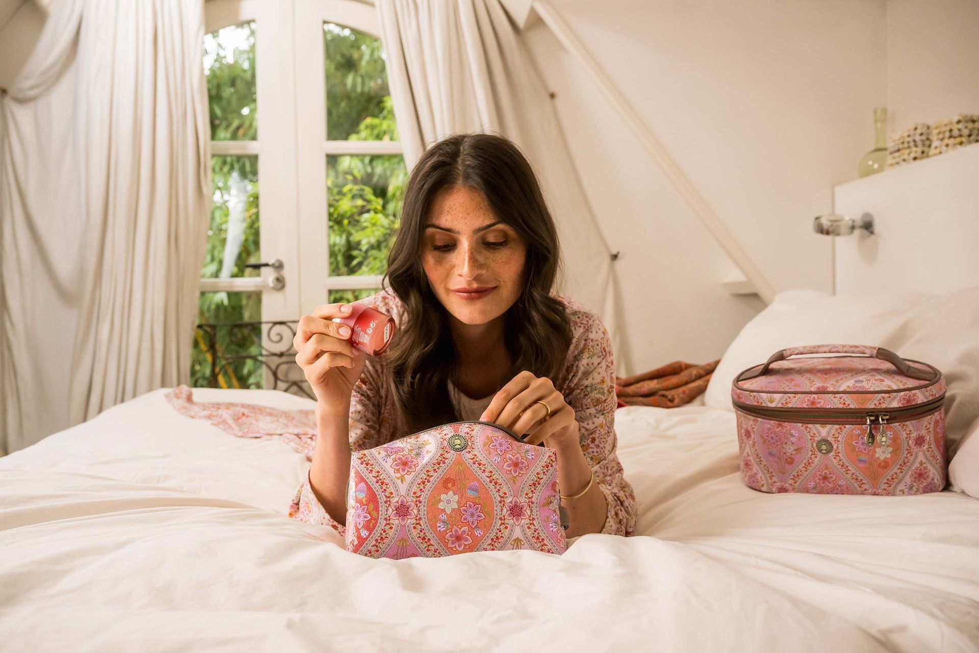 Cosmetic Bag Coco Medium Ornamento Orange