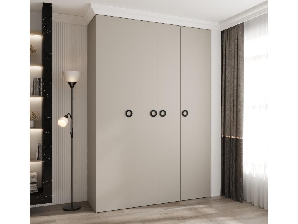 Armario Como 1 con puertas batientes 245,5/170/40 4 puertas (cachemira/negro)