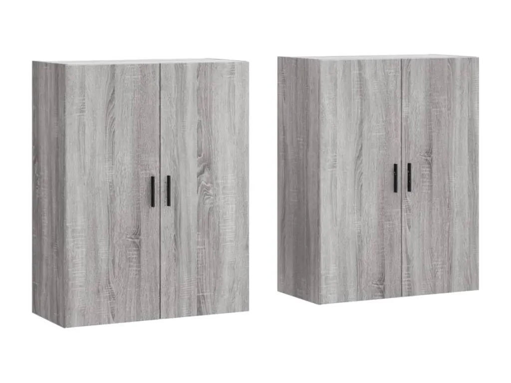 Juego de 2 Armarios de Pared Modernos Lluesmahome, color gris, 69.5x34x90 cm.  PT1136290