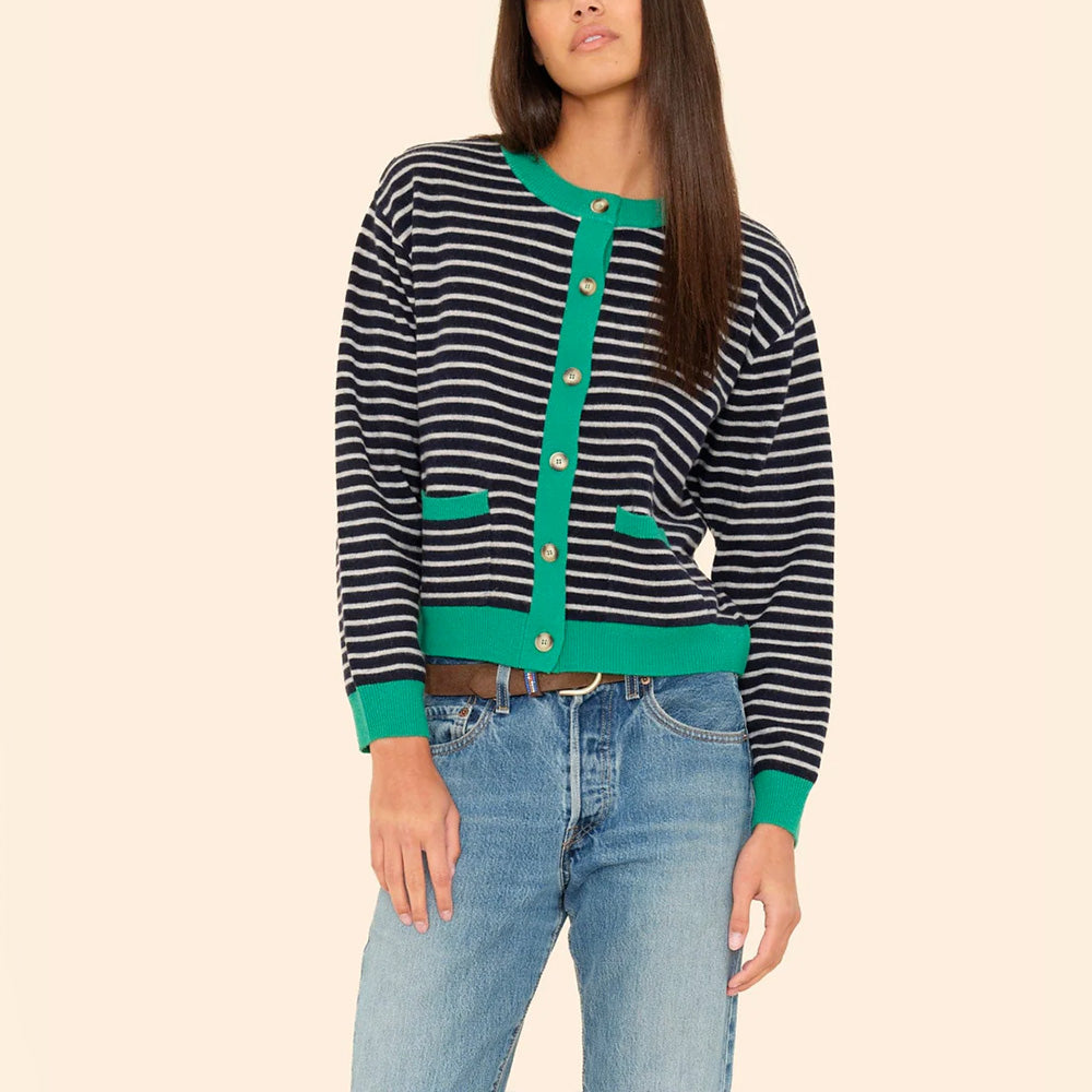 Xirena - Cardigan Lillian Rayé - Marine