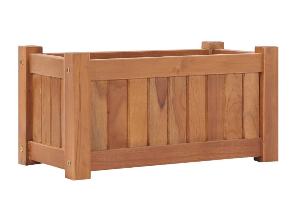 Arriate de madera maciza de teca 50x25x25 cm