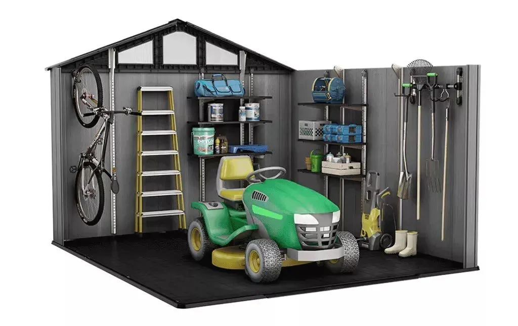 Keter Stronghold Resin Garden Shed Grey