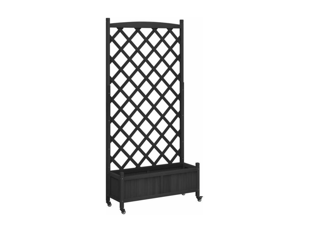 Con  nrejado y ruedas madera maciza de Decoratodo negro
