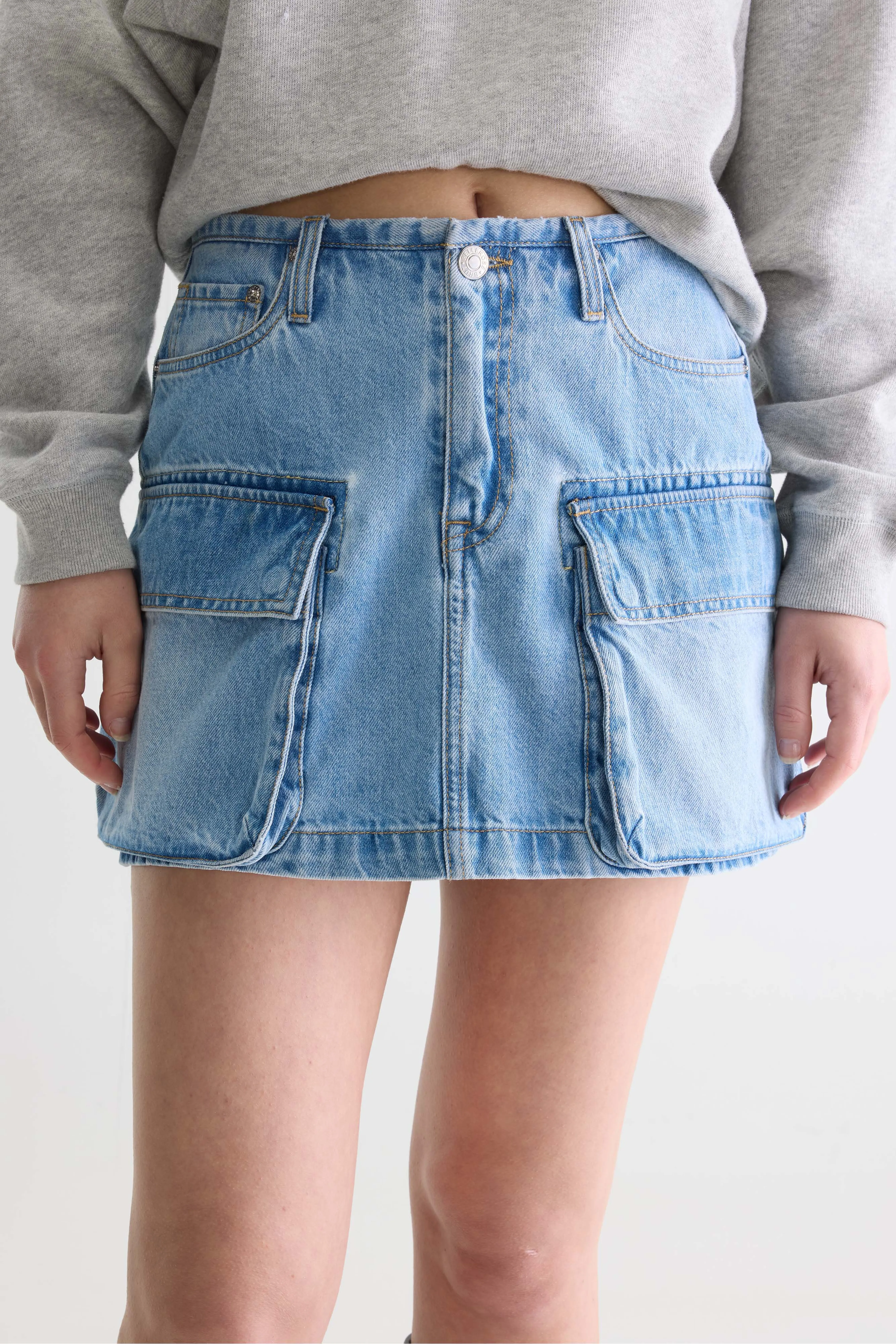 Bellerose Pallas mini denim skirt (261 / W / DUSTY BLEACH)