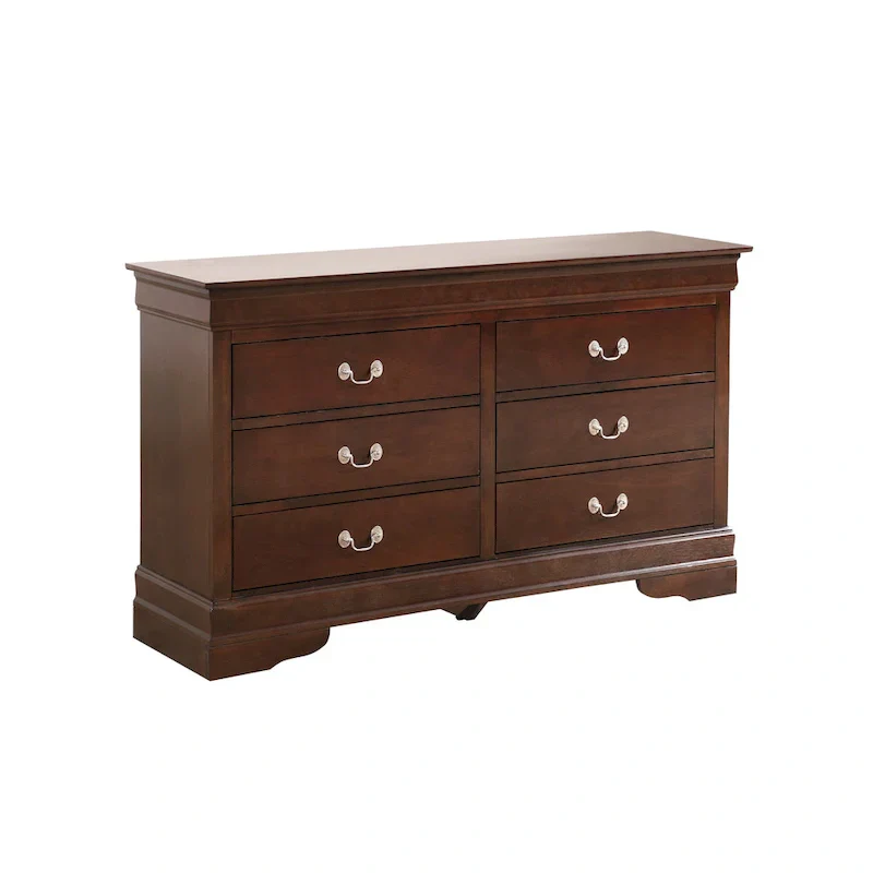 Louis Philippe 6-Drawer Dresser for Bedroom