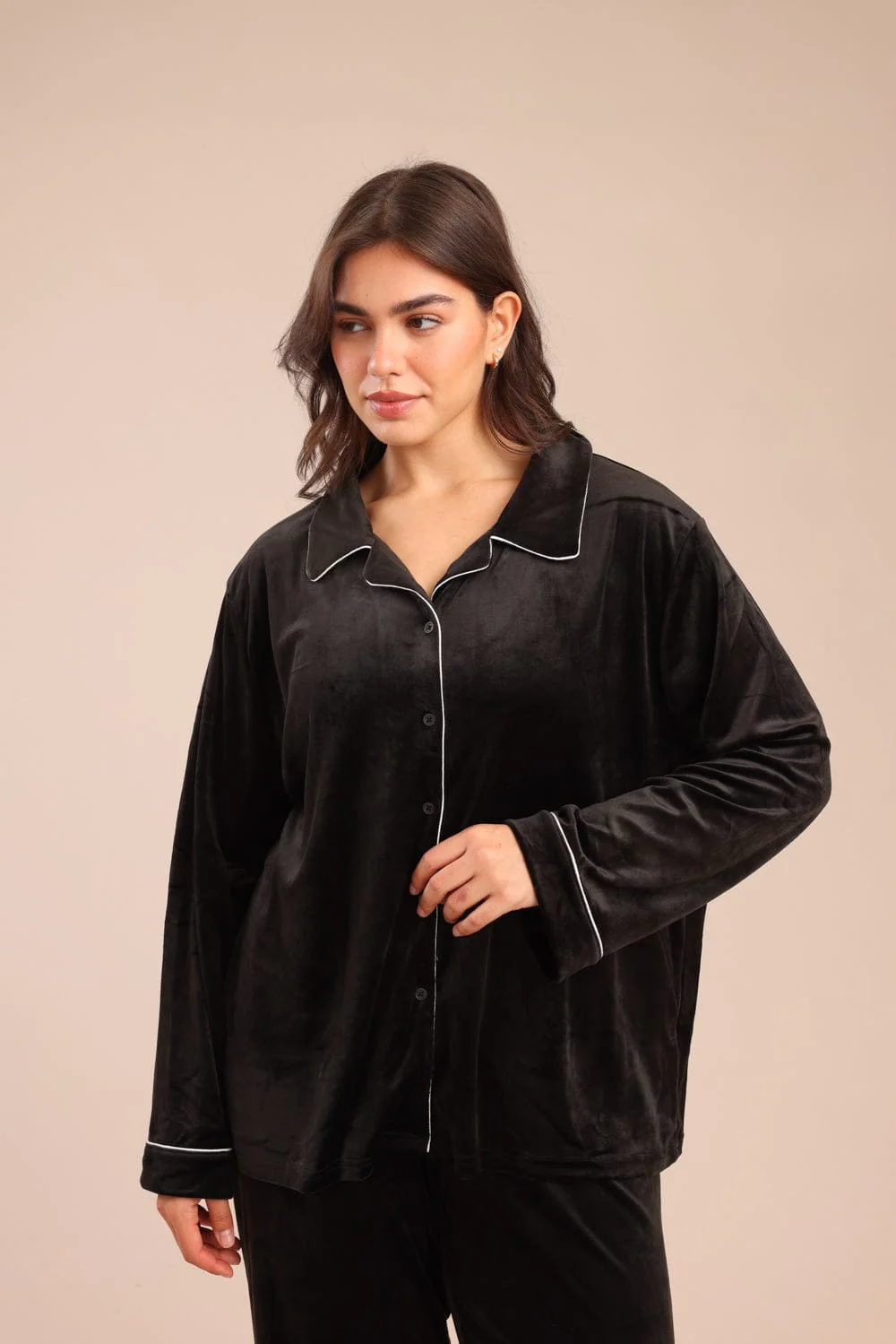 פיג'מה קטיפה | PLUS SIZE
