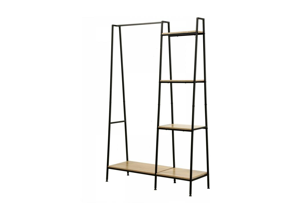 Armario abierto industrial con 1 estante inferior y 4 baldas - Decopractico LYEM26943