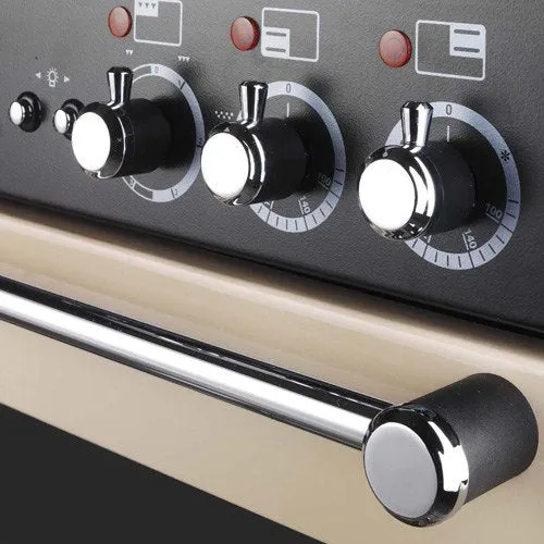 Rangemaster 90cm Dual Fuel Range Cooker with Gas Hob and Electric Ovens Black