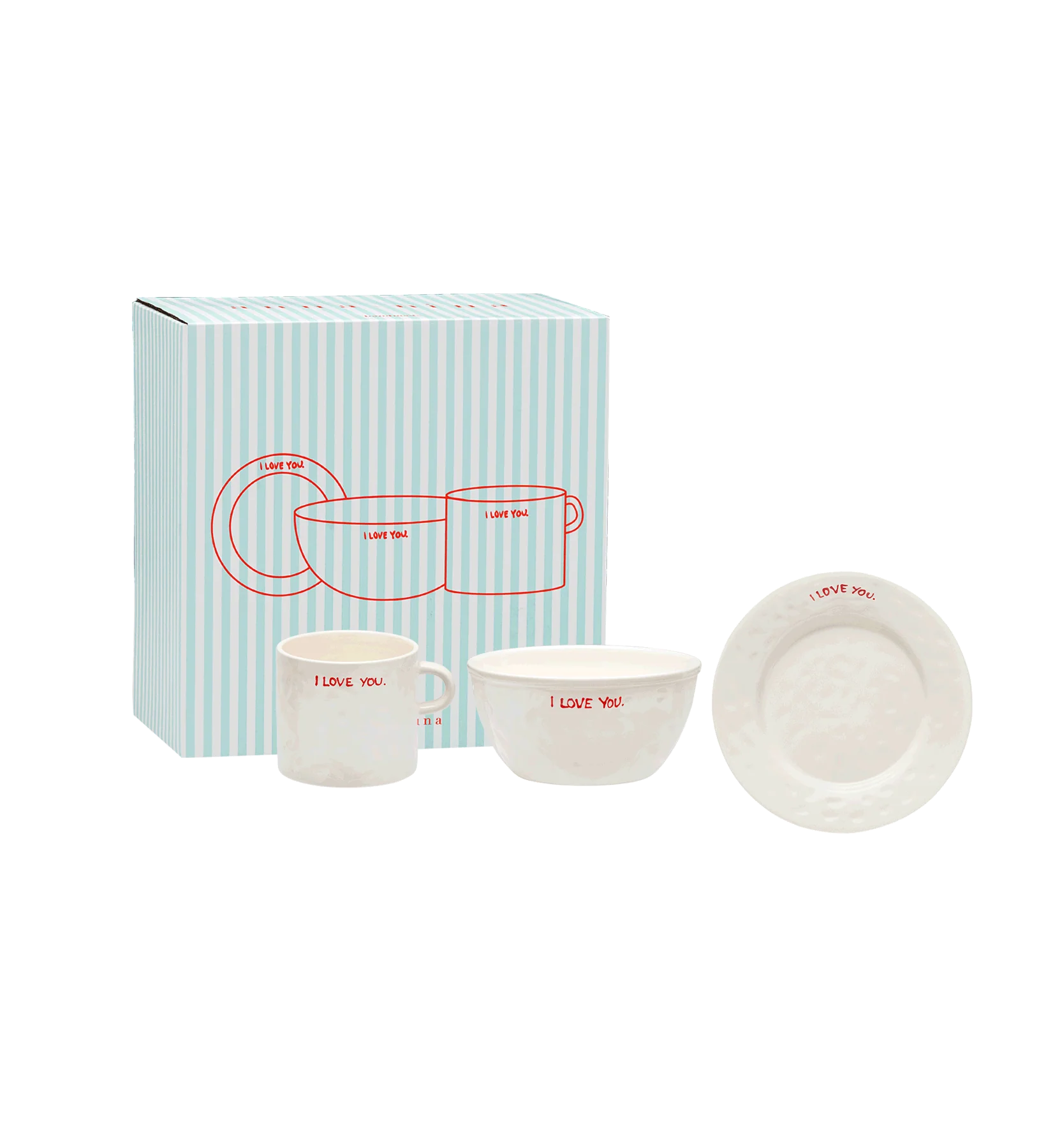 I Love You Breakfast Set
