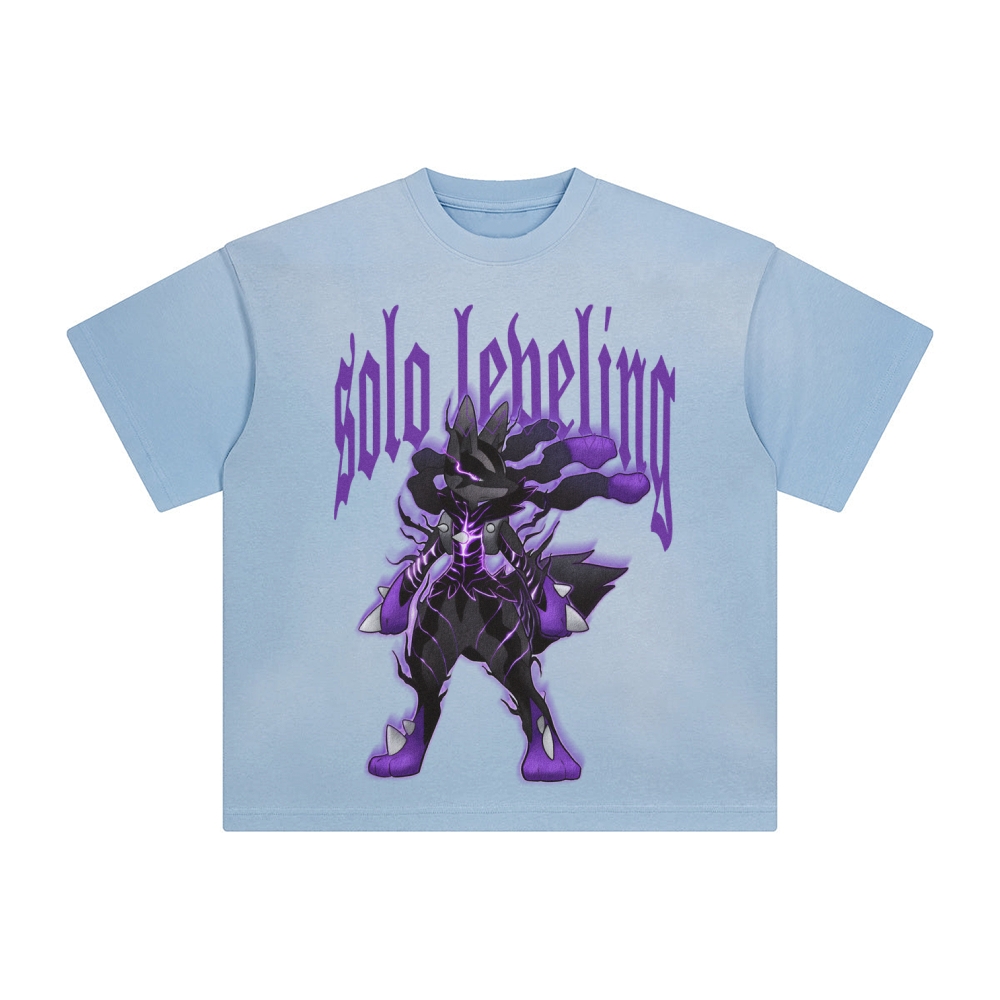 Unisex Anime Inspired Washed  Vintage T-Shirt