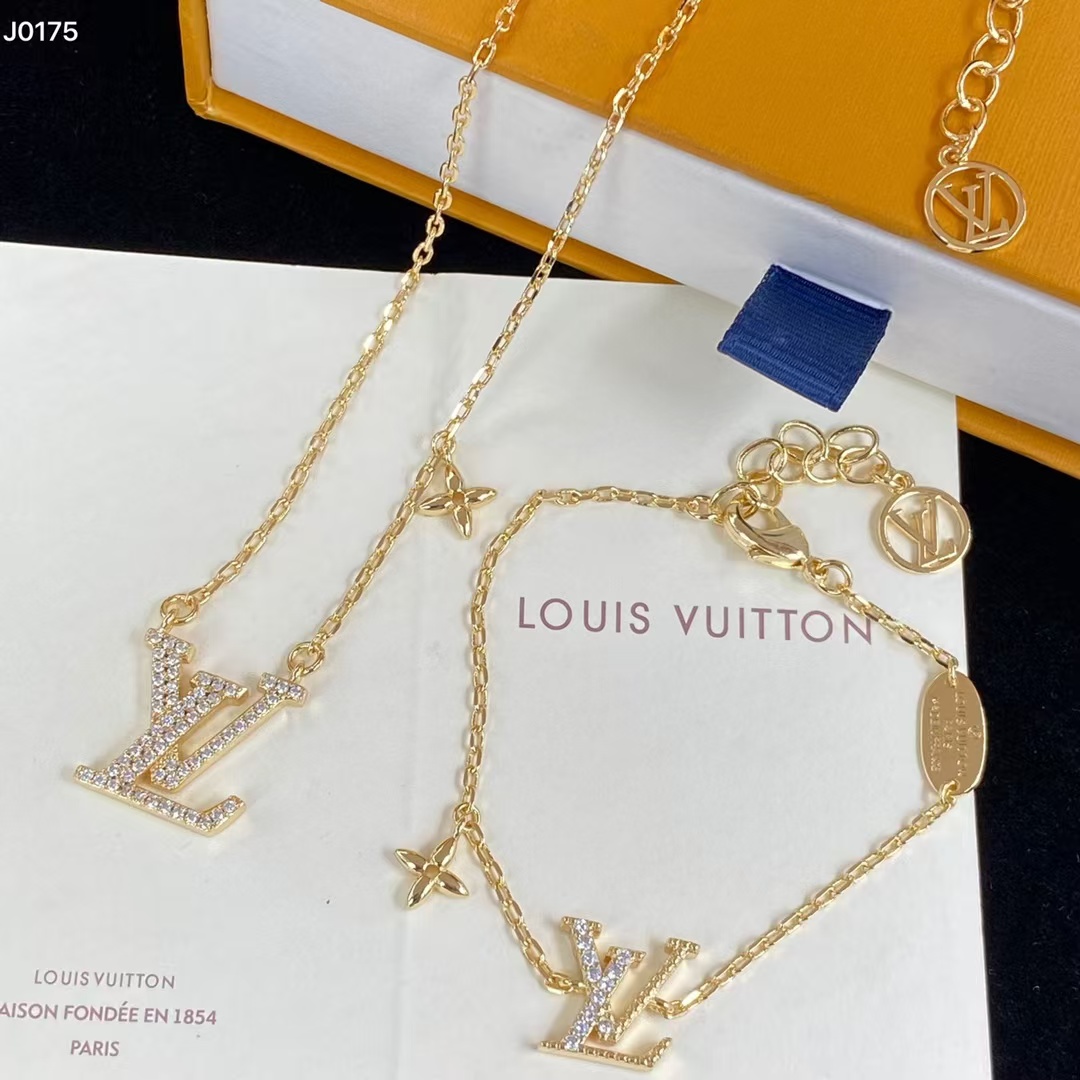 Louis Vuitton Diamond LV Letters Bracelet - Original Replica Club
