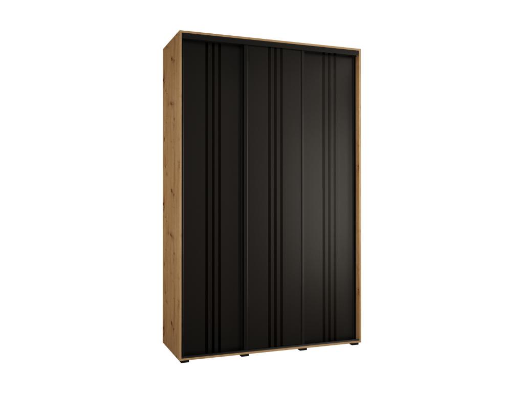 ARMARIO Nestleano 6 DE PUERTAS CORREDERAS 235 - 2/160/60 3 puertas Artisan/Negro/Negro