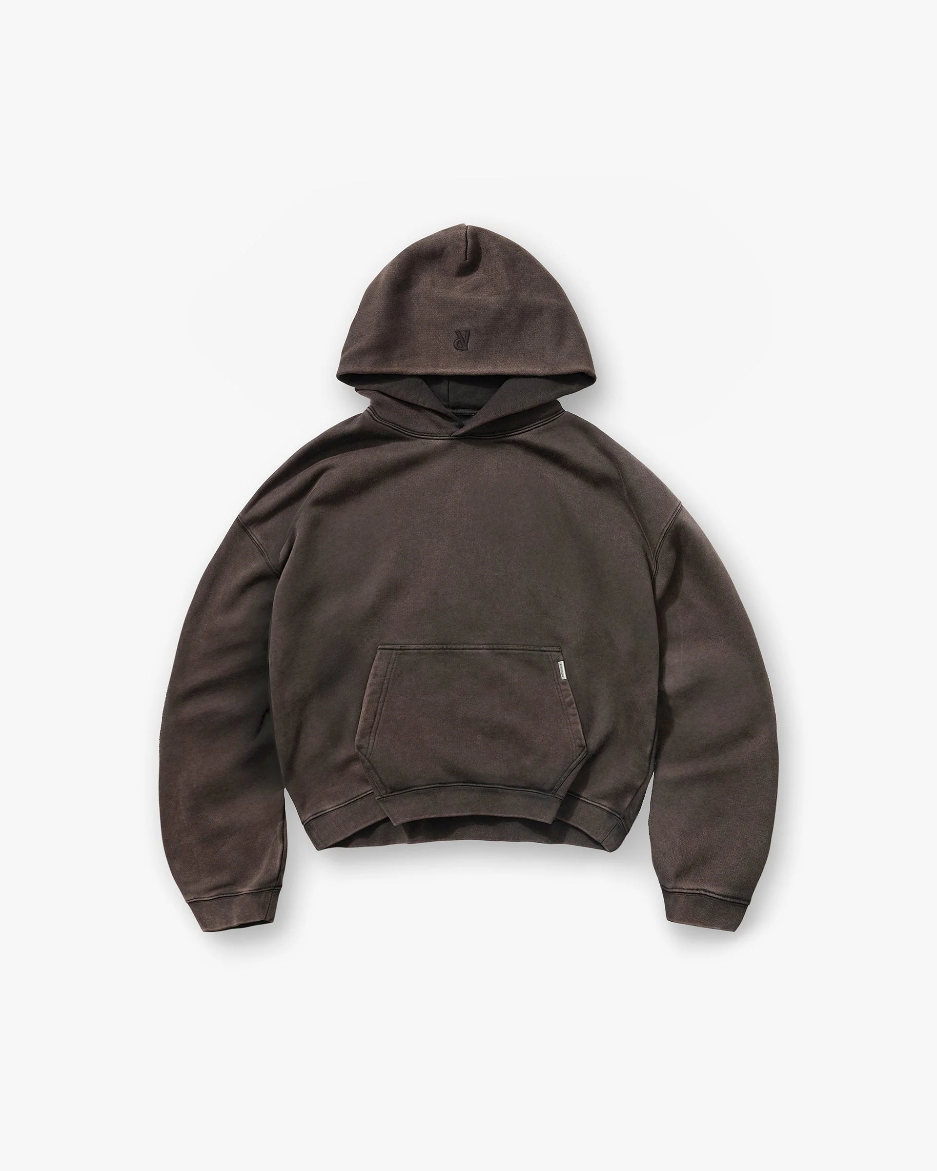 Initial Boxy Hoodie - Coffee