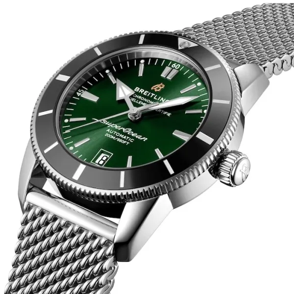 Breitling Superocean Heritage Men Automatic Green Stainless Steel Watch AB2010121L1A1