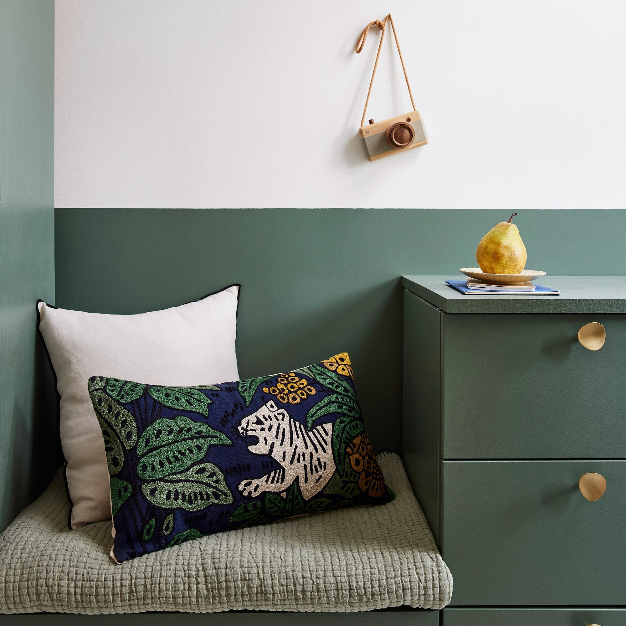 MADURA - Kussenovertrek blauw 28x47 cm