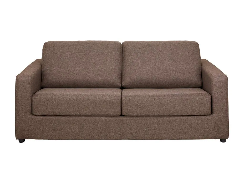 Sofá cama de 3 plazas con apertura italiana compacto en tela marrón de 140 cm de tamaño - Colchón de lujoso 14 cm Vivirsingular vntu48433