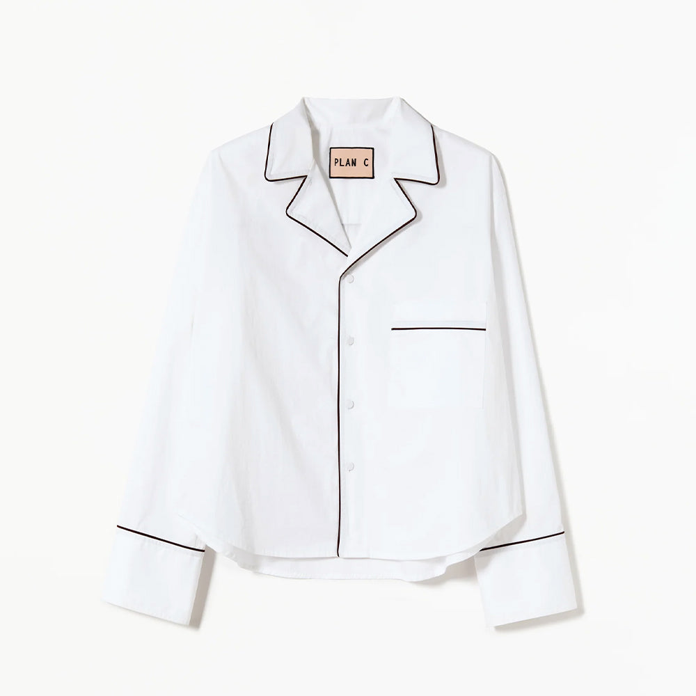 PLAN C - Chemise Boxy - Blanc