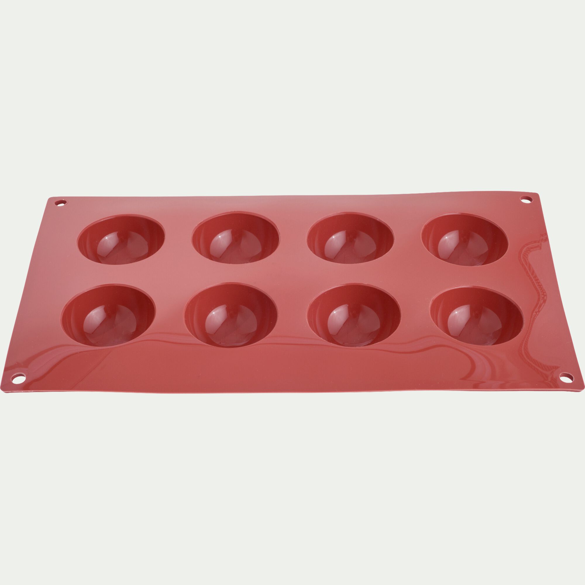 SILIKOMART - Lot de 8 moules demi-sphère en silicone platinium - marron