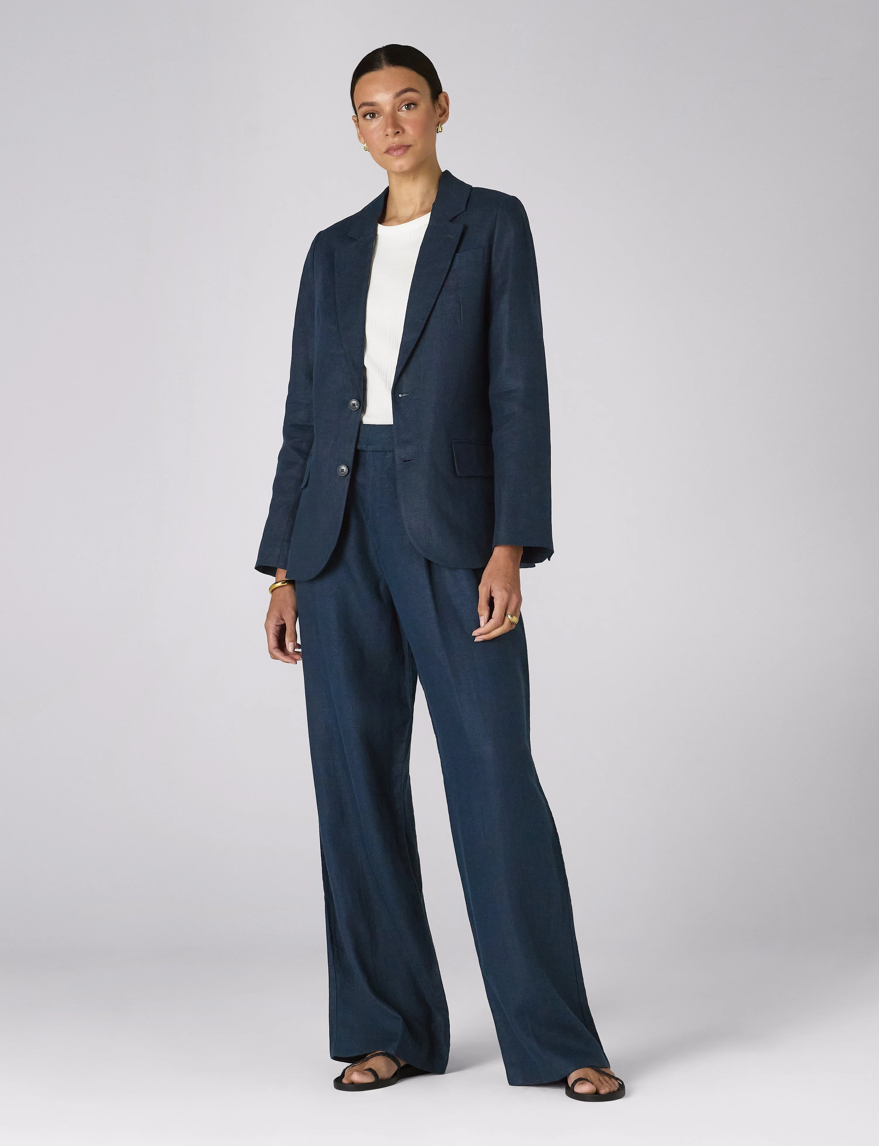 MuteThread Rampling Trouser: Navy Linen