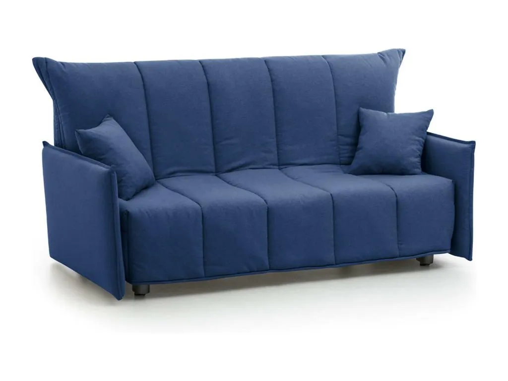 Sofa cama Banakdecoracion Sofá de 3 plazas Made in Italy Sofá de salón con apertura trolley en tela acolchada con reposabrazos estándar Cm 55100NXHS
